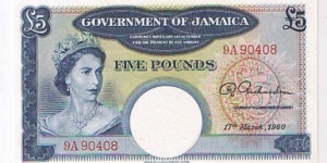 JAMAICA 5 POUNDS Banknote