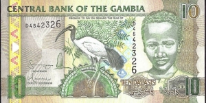 The Gambia N.D. 10 Dalasis. Banknote