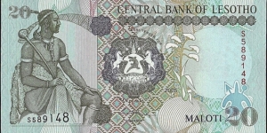 Lesotho 2005 20 Maloti. Banknote