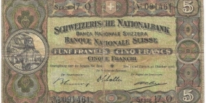 5 Francs(1936) Banknote