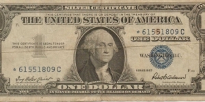 1957 STAR NOTE Banknote