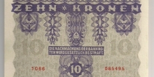 Banknote from Austria