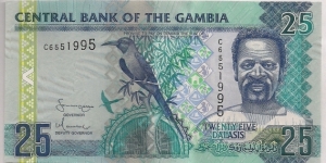 Gambia 25 Dalasis 2006 P27. Banknote
