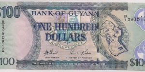 Guyana 100 Dollars 2006 PNEW. Banknote