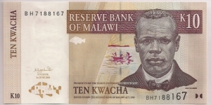 Malawi 10 Kwacha 2004 P43c. Banknote