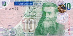 Northern Bank 
9th Nov 2008
£10
Chief Executive 
JB Dunlop  Gerry Mallon
Portico of Belfast's city hall
Watermark JB Dunlop
Security thread Banknote