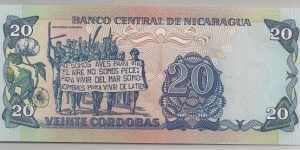 Banknote from Nicaragua