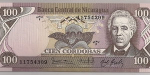 Nicaragua 100 Cordobas 1984 P141. Banknote