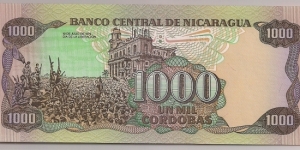 Banknote from Nicaragua