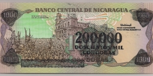 Banknote from Nicaragua