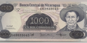 Nicaragua 500000 Cordobas ovpt 1987 P150. Banknote