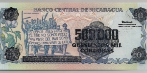 Banknote from Nicaragua