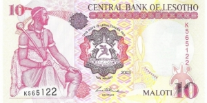 10 Maloti Banknote