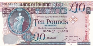Northern Ireland P80 (10 pounds 20/4-2008) Banknote