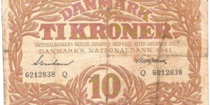10 Kroner(1941) Banknote