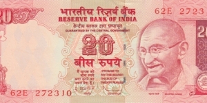 India PNew (20 rupees 2010) Banknote