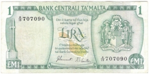 1 Lira(1967) Banknote
