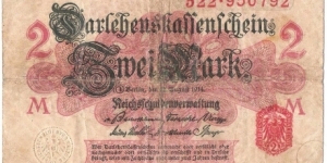 2 Mark(German Empire 1914) Banknote