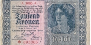 1000 Kronen(1922) Banknote