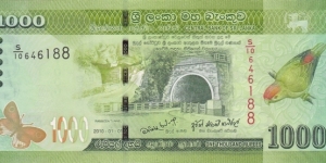 Sri Lanka PNew (1000 rupees 1/1-2010) (Thanks to Mihiri) Banknote