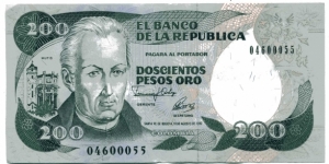 Doscientos Pesos oro Banknote
