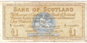 1 Pound Sterling(1964) Banknote