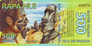  500 Rongo Easter Island Banknote