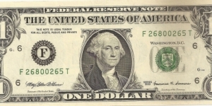 1 American Dollar Banknote