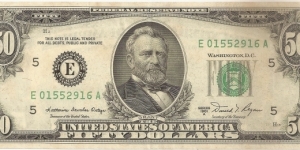 50 American Dollar Banknote