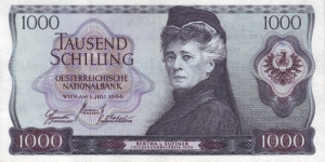  1000 Schillings Banknote