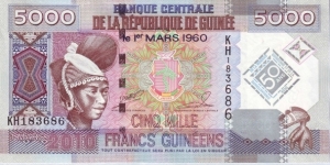  5000 Francs Banknote