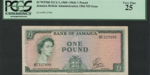 Jamaica P 51Cb Banknote