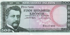  500 Kronur Banknote
