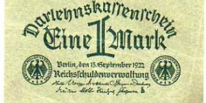 1 Mark__pk# 61__15.09.1922 Banknote