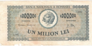 1.000.000 Lei(Kingdom of Romania 1947) Banknote