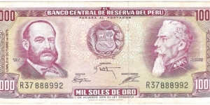1000 Soles(1975) Banknote