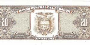 Banknote from Ecuador