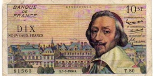 10 Nouveaux Francs__pk# 142__02.06.1960 Banknote