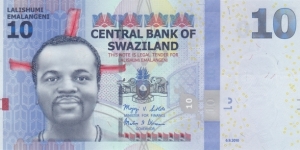 Swaziland PNew (10 emalangeni 6/9-2010) Banknote