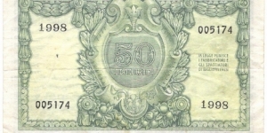 Banknote from Italy