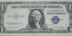 One Dollar Silver Certificate Banknote