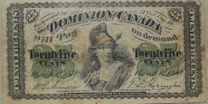 Dominion of Canada Shinplaster Banknote