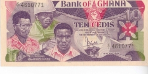 Ghana 10 Cedis - Christmas greeting note from Dave Banknote