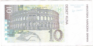 Banknote from Croatia