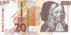  20 Tolarjev Banknote