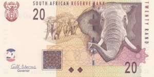 South Africa P129 (20 rand 2005) Banknote