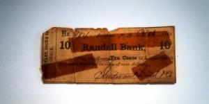 Randall Bank, Cortland, NY
10 cent note Banknote