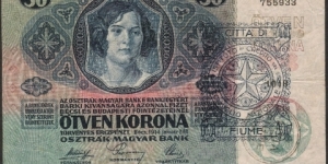 Fiume PS112d 50 kronen 1914 (1921) Banknote