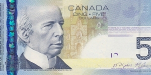 Canada P101A (5 dollars 2006) (Printed 2008) Banknote