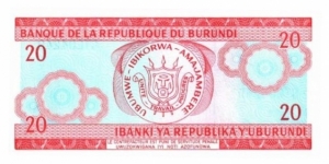 Banknote from Burundi